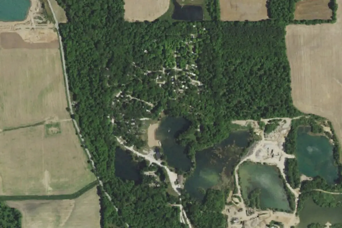 Aerial view of Indian Springs Campground