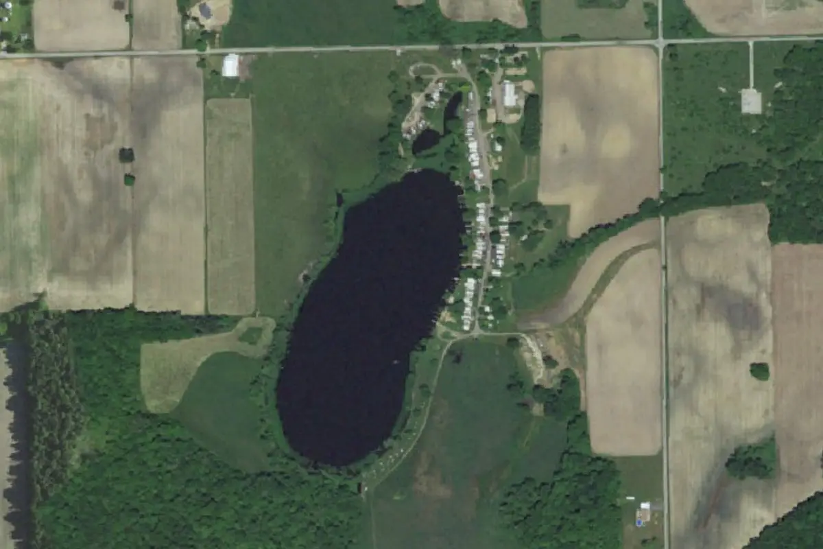 Aerial view of Lakeview Campground