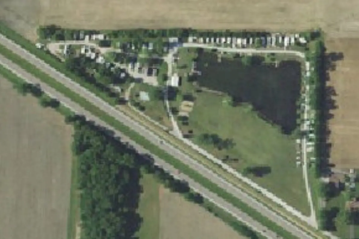 Aerial view of Last Resort Campground