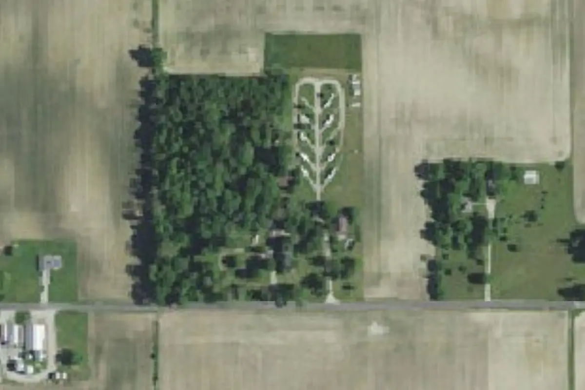 Aerial view of Glowood Campground