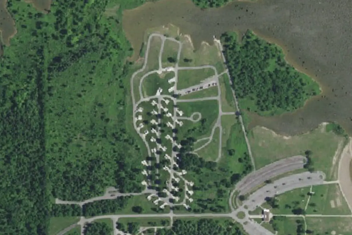 Aerial view of Mississinewa Lake