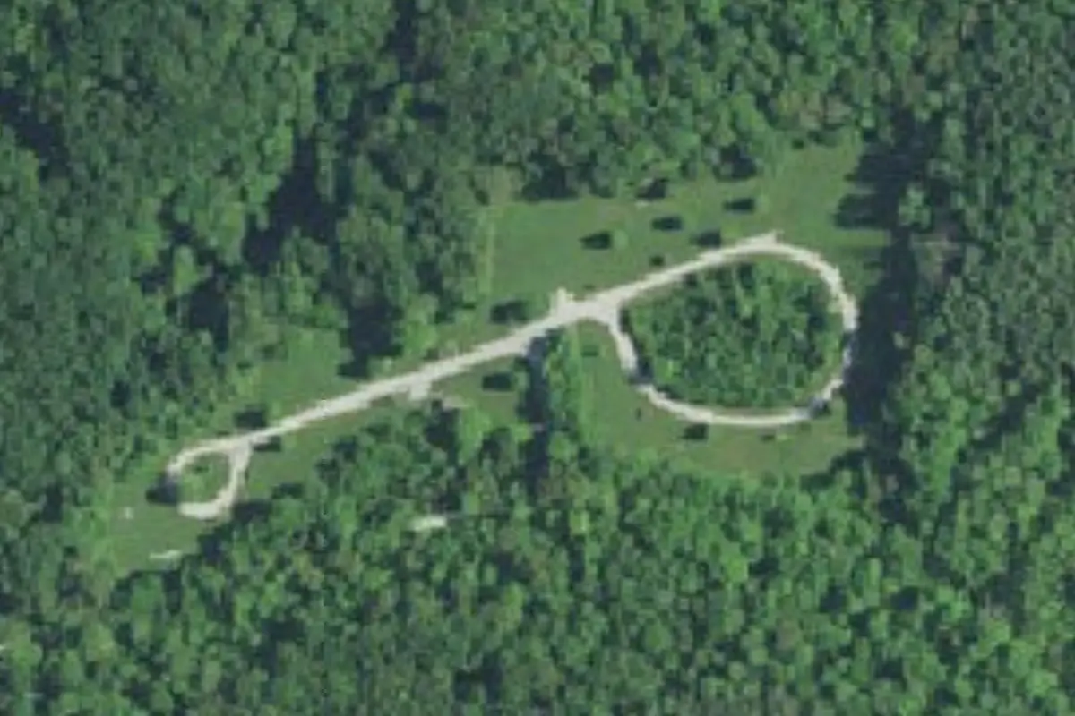 Aerial view of Blackwell Campground