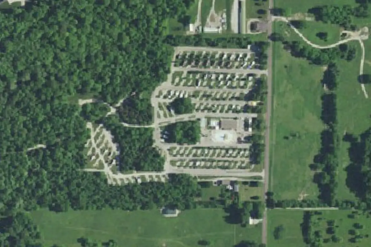 Aerial view of Yogi Bear's Jellystone Park at Lake Monroe
