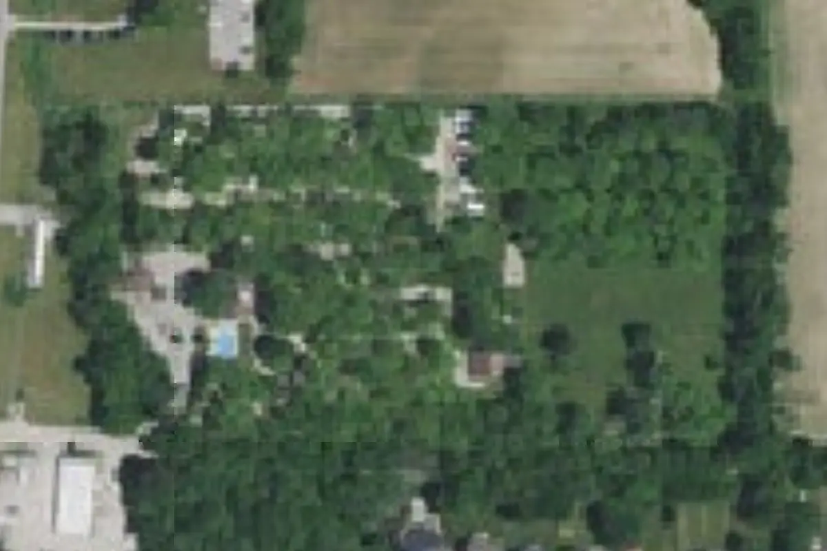 Aerial view of Crawfordsville KOA Journey