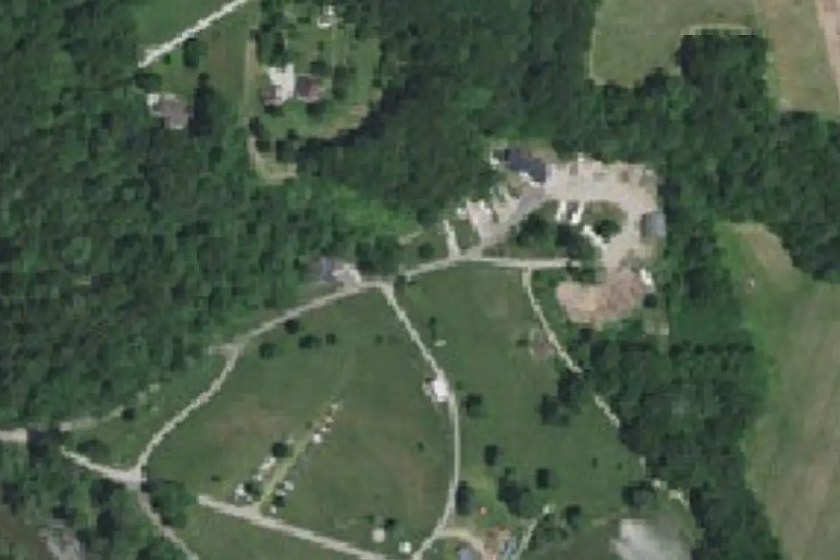 Aerial view of Sugar Creek Campground & Canoe Rentals LLC