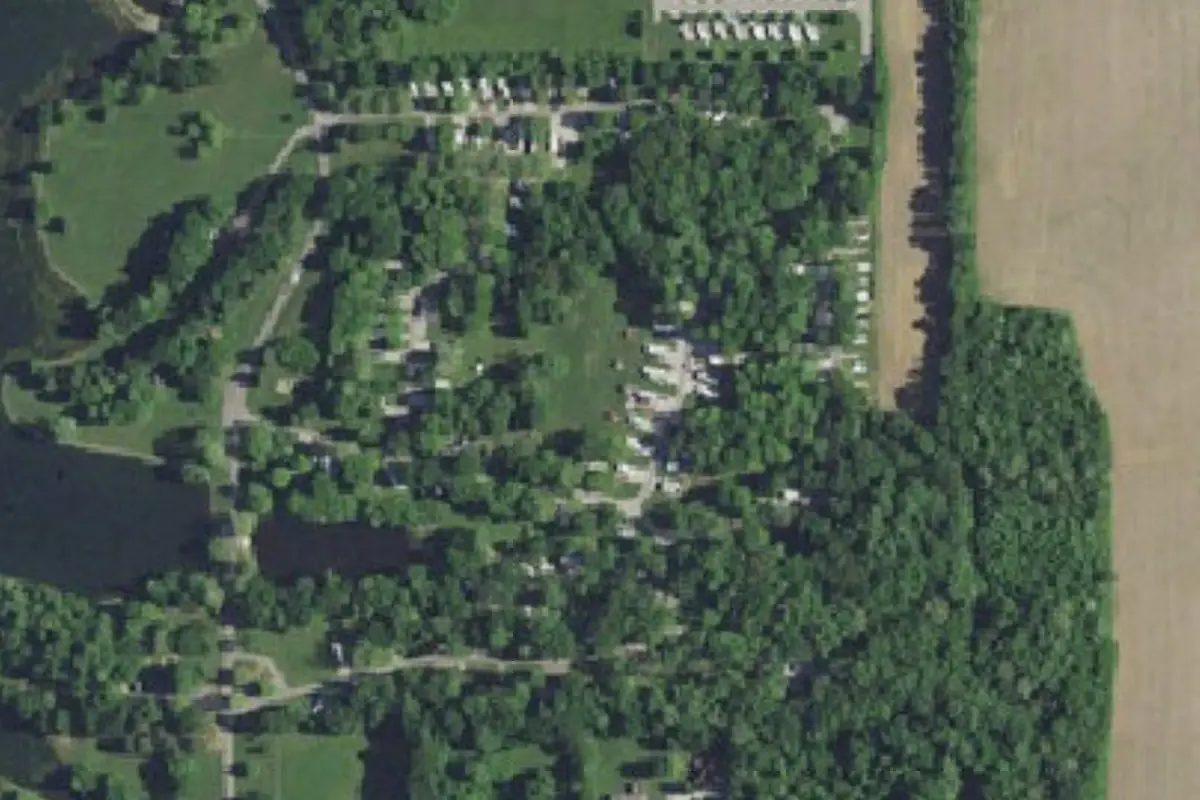 Aerial view of Prides Creek Park Campground