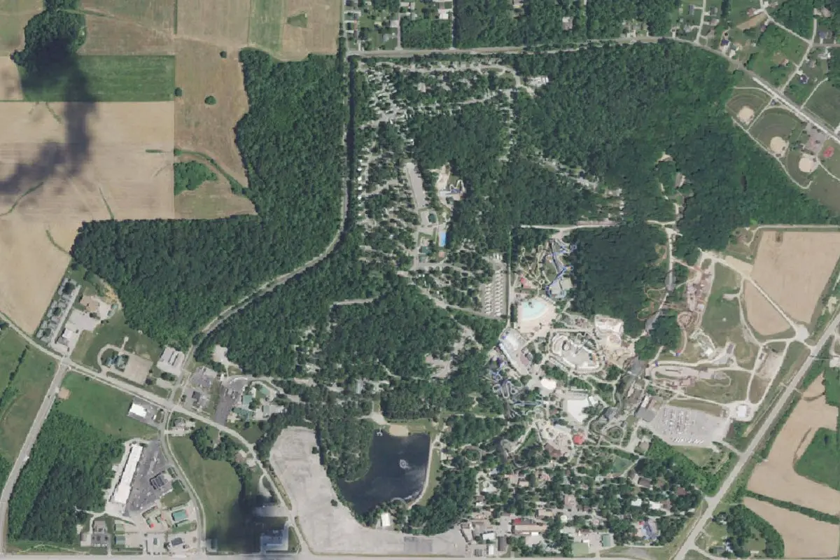 Aerial view of Sun Outdoors Lake Rudolph