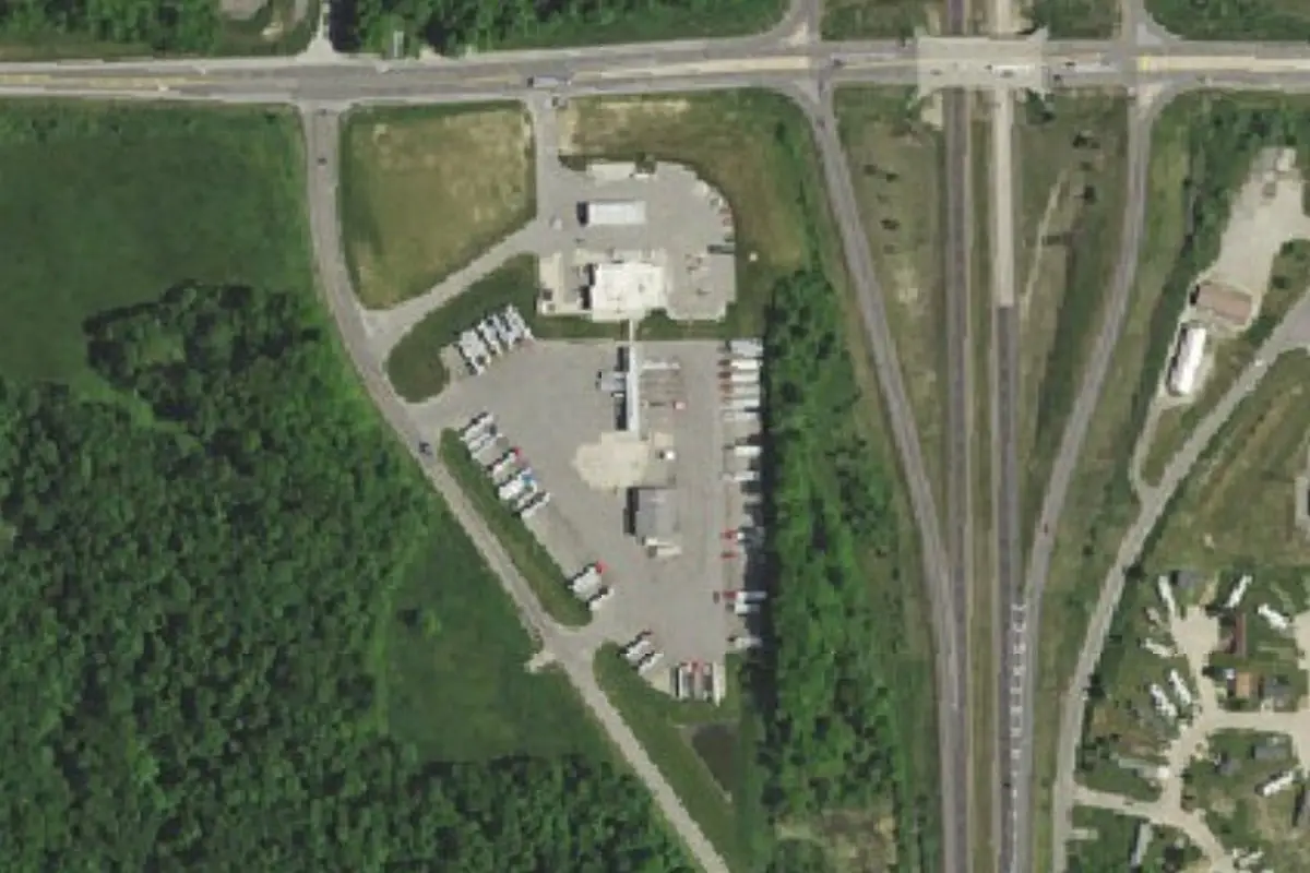 Aerial view of Love's Travel Stop #551, Angola, IN