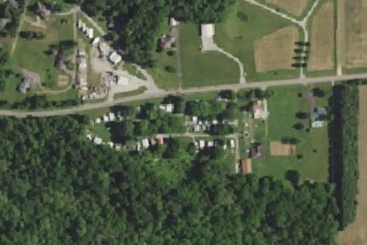 Aerial view of Platt's Lakeview Campground