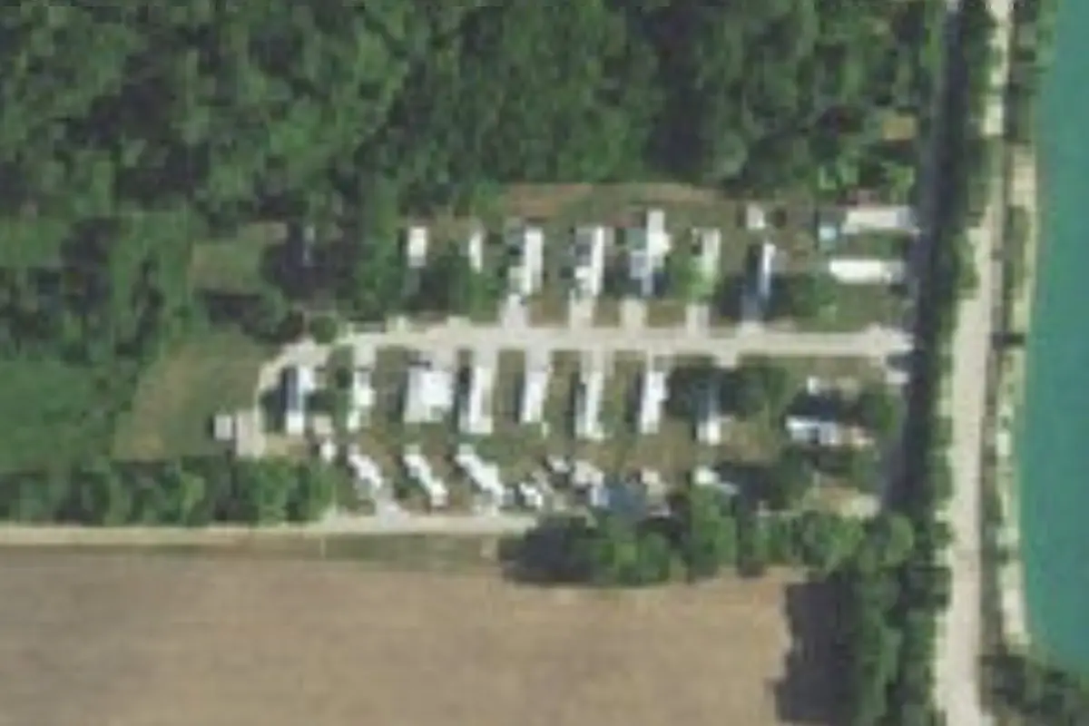Aerial view of Lazy L Lake Campground