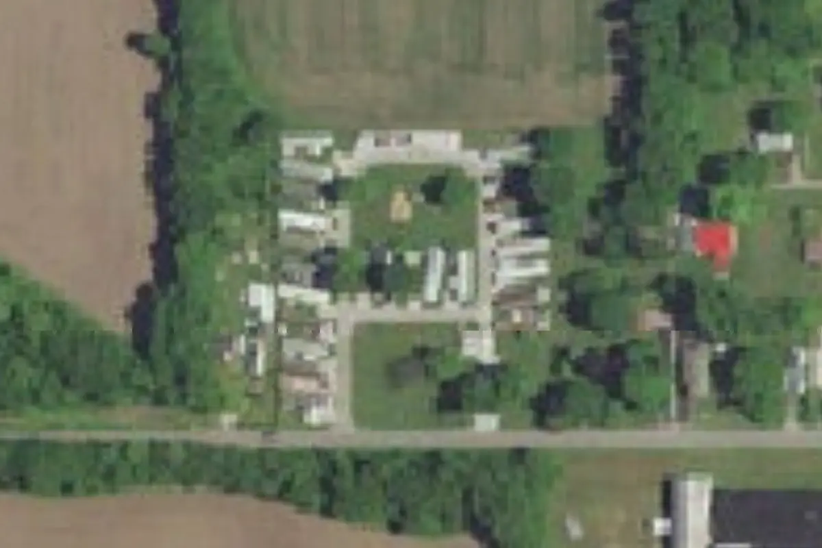 Aerial view of Lazy L Lake Campground