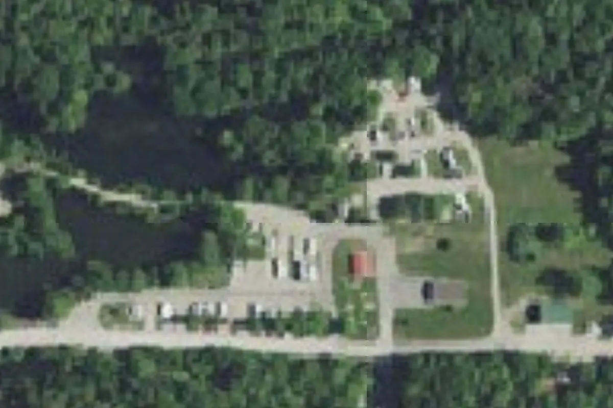 Aerial view of Lynnville RV Park