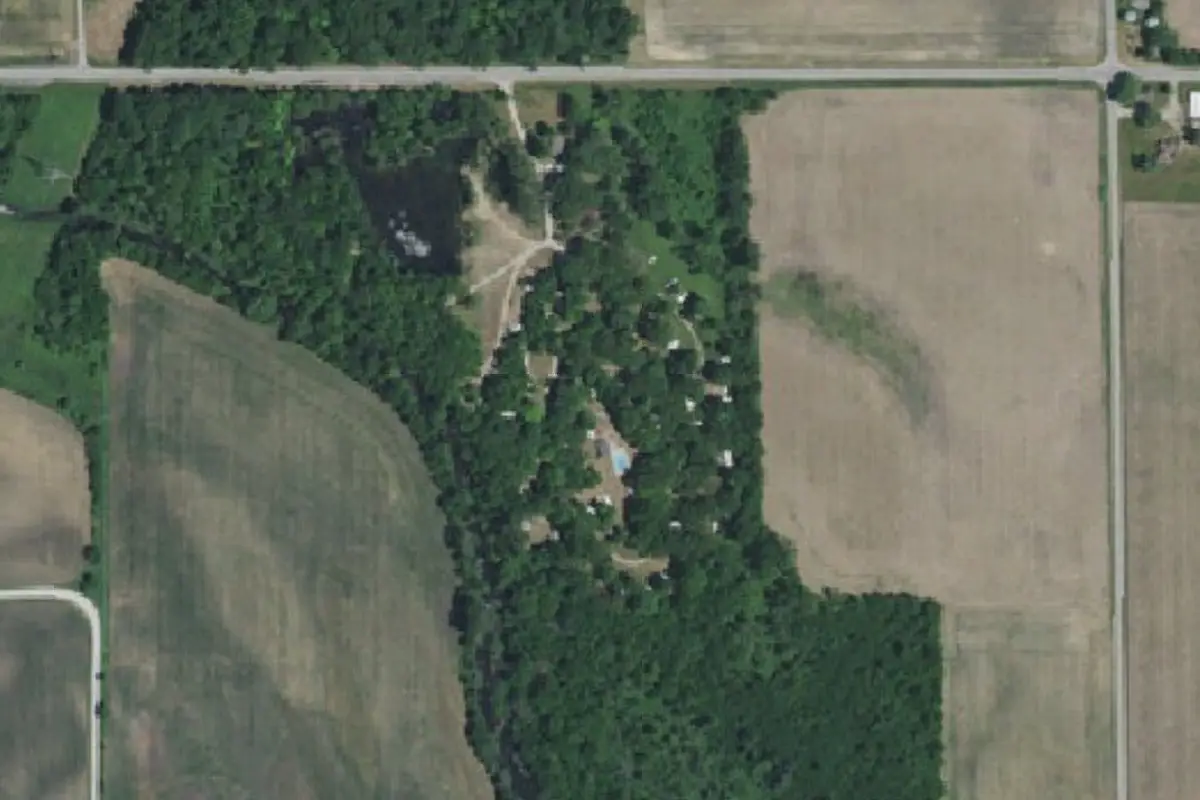 Aerial view of Dream Acres Campground